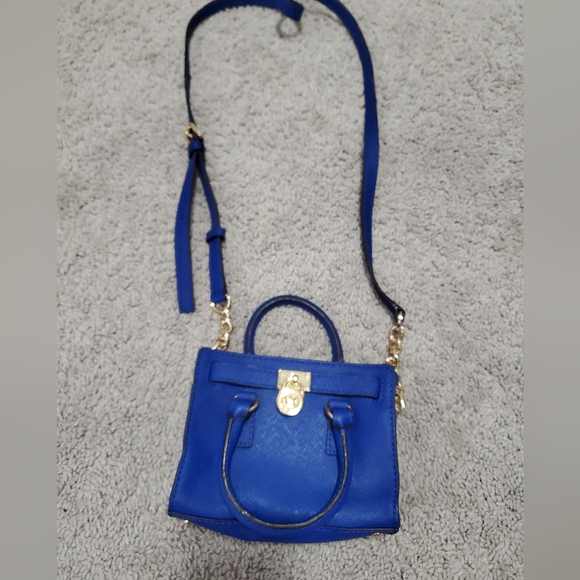 Michael Kors Blue Mini Crossbody Bag - Picture 2 of 16